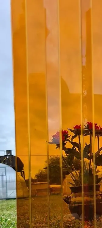 Профилированный поликарбонат янтарь 0,8 мм 