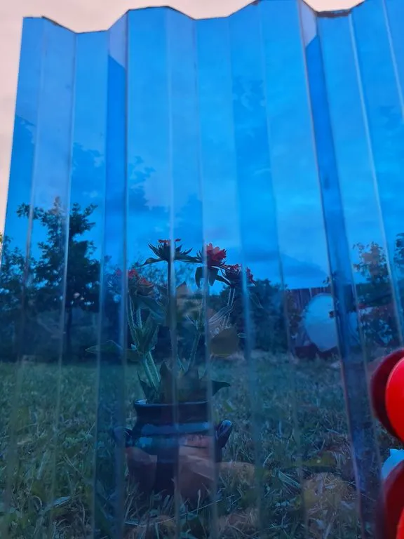 Профилированный поликарбонат синий 1,3 мм 