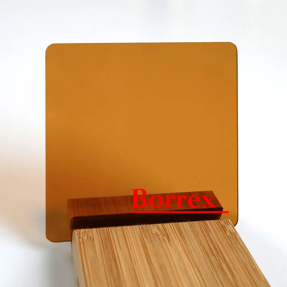 Монолитный поликарбонат Borrex янтарь 4 мм 