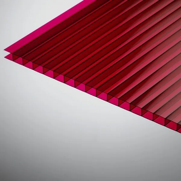 Сотовый поликарбонат 10 мм гранат 