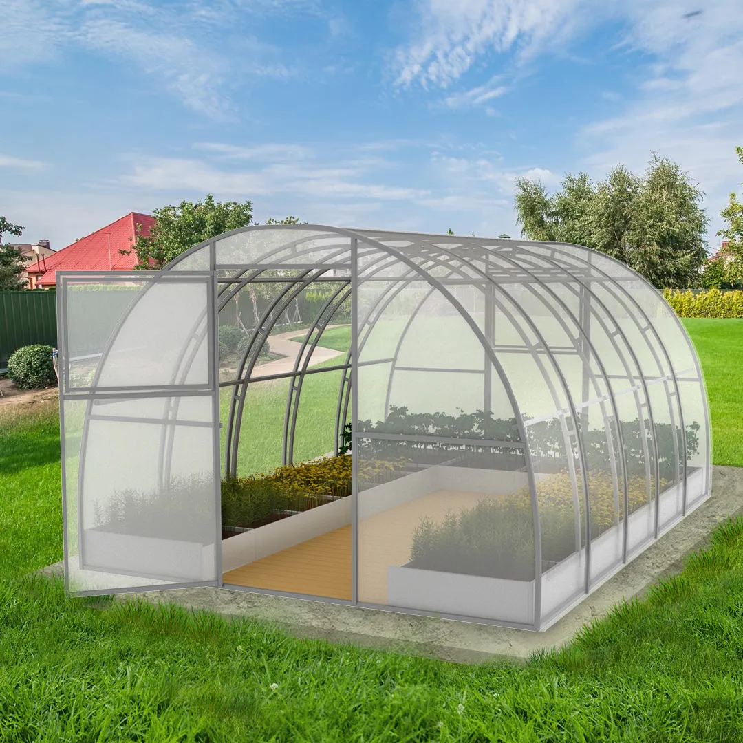 Теплица «Титан двойная дуга» 3х6 м Шаг 65 см 