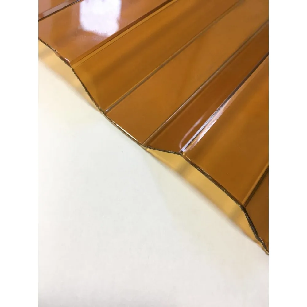 Профилированный поликарбонат янтарь 1,3 мм 