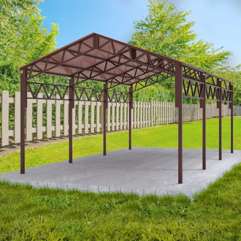 Навес двухскатный 5м (каркас) 