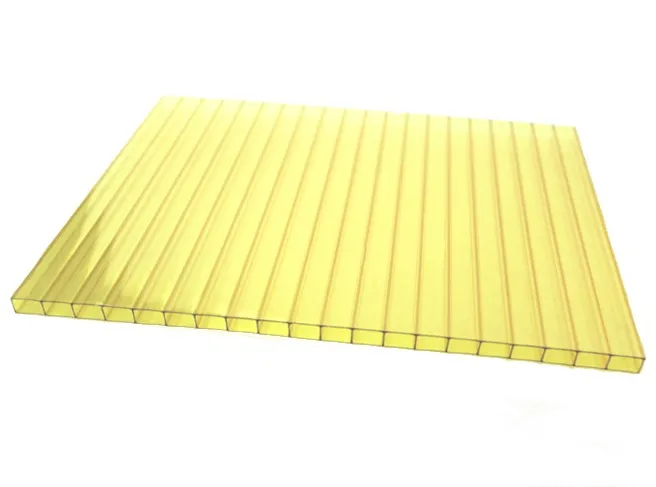 Сотовый поликарбонат 10 мм желтый 
