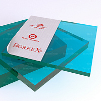 Монолитный поликарбонат бирюза Borrex 10 мм 2,05х3,05 м